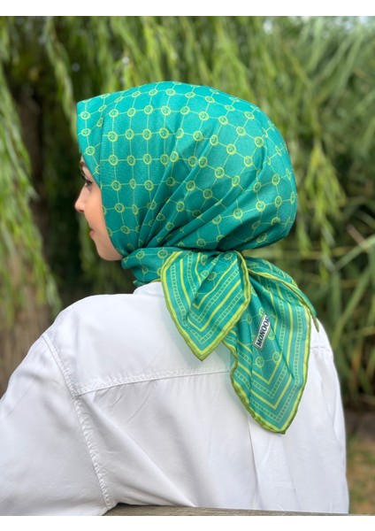 Pamuklu Soft Eşarp Monogram Desen