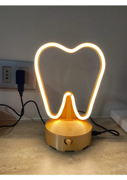 LED Işıklı Diş Duvar Tablosu