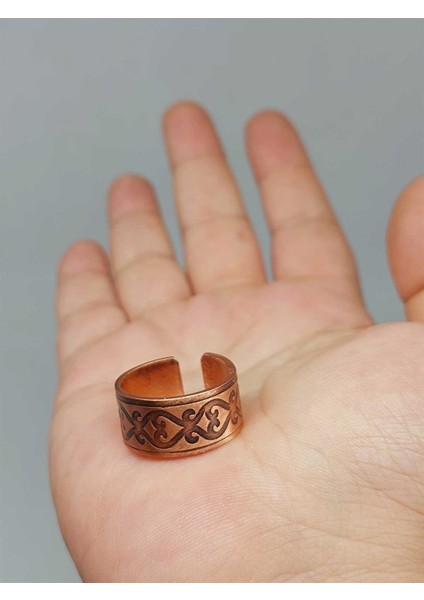 Motifli Bakır Yüzük (Ayarlanabilir) (52782) modelleri