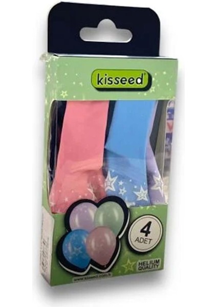 Kissed Balloons Desenli Renkli Balon