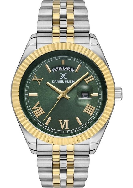 Danıel Kleın DK102-DK.1.12994-10 Roma Rakamlı Yeşil Kadran Erkek Kol Saati