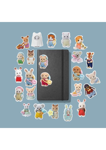 Sylvanian Families Sticker Paketi/ Bullet Journal Defter Çıkartma Ajanda Laptop Etiket