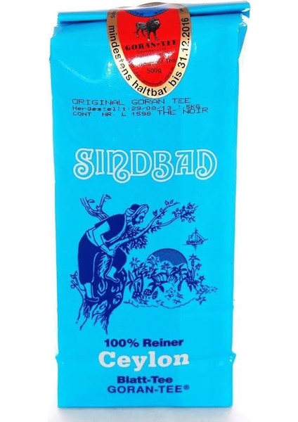 Sindbad mevlana bergamot aromalı Ceylan 500 gr Çay