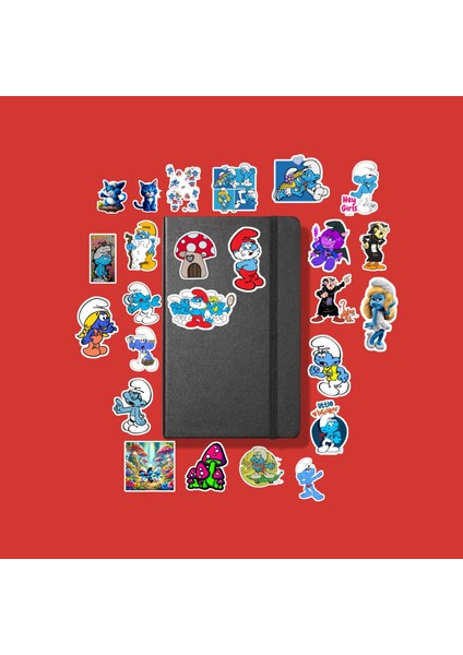 Şirinler, The Smurf Sticker Paketi/bullet Journal Defter Çıkartma Ajanda Laptop Etiket