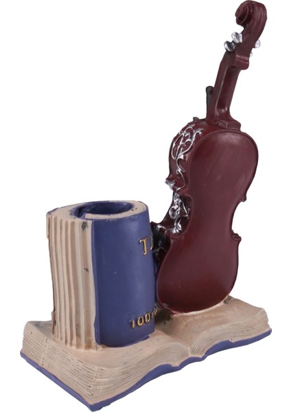 RGV-H47 Keman Tasarımlı Dekoratif Biblo Masa ve Oda Süsü Kalemlik modelleri