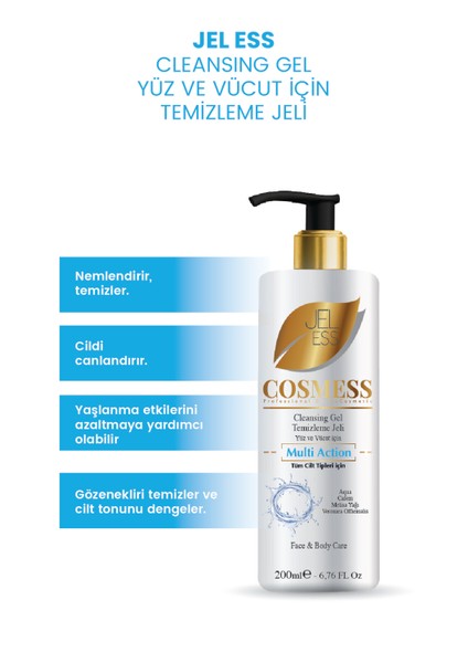 Tüm Cilt Tipleri Için Temizleme Jeli 200 ml - Jeless