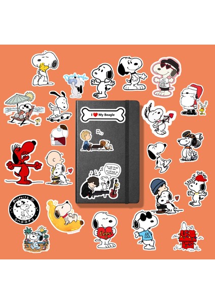 Snoopy Sticker Paketi /bullet Journal Defter Çıkartma Ajanda Laptop Etiket