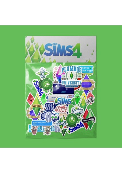 Sims Sticker Paketi/ Bullet Journal Defter Çıkartma Ajanda Laptop Etiket