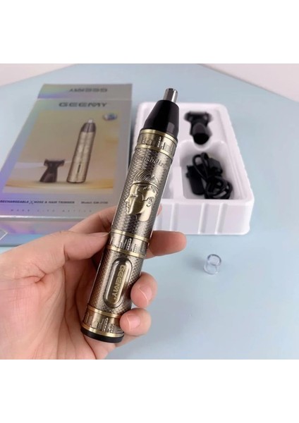 Çok Kaliteli 2 In 1 Şarjlı Kulak Burun Kılı Alma ve Temizleme Ense Favori Düzeltme Metal Tıraş Makinesi
