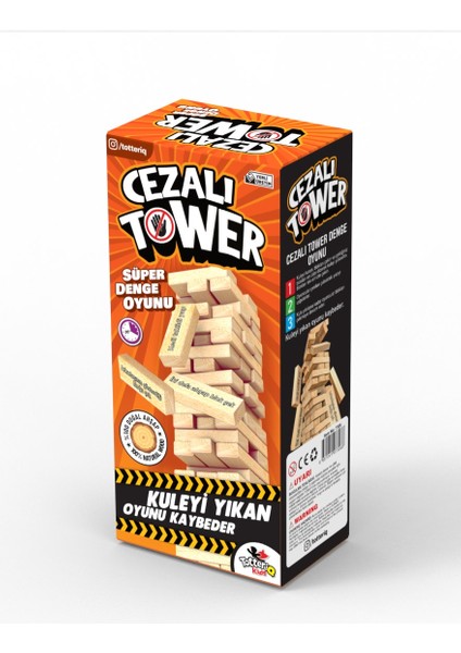 Cezalı Jenga Denge Oyunu Cezalı Tower Büyük Boy 54 Parça