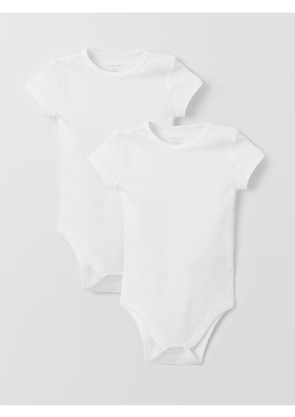 Bisiklet Yaka Basic Kız Bebek Çıtçıtlı Body 2'li