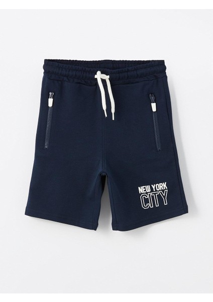 Beli Lastikli Baskılı Erkek Çocuk Şort