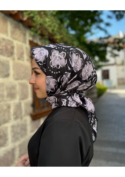 Pamuklu Soft Eşarp Fresha Çiçek Desen
