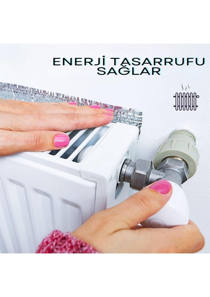 1 Adet Kalorifer Peteği Arkası Isı Yalıtım ve Izolasyon Levhası Radyatör Arkalığı Yalıtım Malzemesi