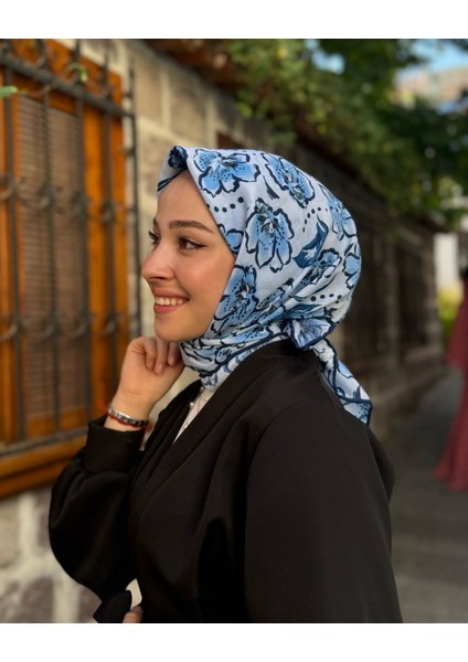 Pamuklu Soft Eşarp Fresha Çiçek Desen