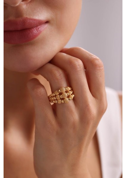 22 Ayar Üçlü Dorika Yüzük