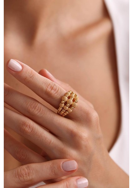 22 Ayar Üçlü Dorika Yüzük fiyatları