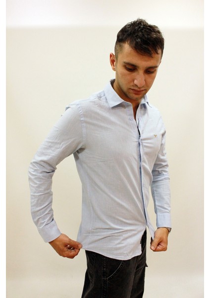 Caz 2015 Uzun Kol Keten Erkek Gömlek fırsatları
