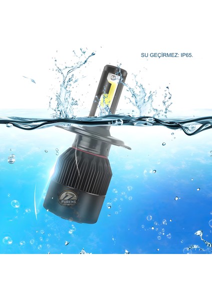 Fiat Tempra Uzun - Kısa Far Uyumlu Şimşek Etkili LED Xenon Light Series H4