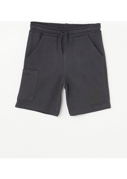 Beli Lastikli Baskılı Erkek Çocuk Şort