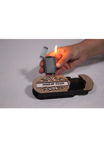 Çakmak Kişiye Özel Isim Yazılı ve Mdf Tasarım Kutulu NO:119