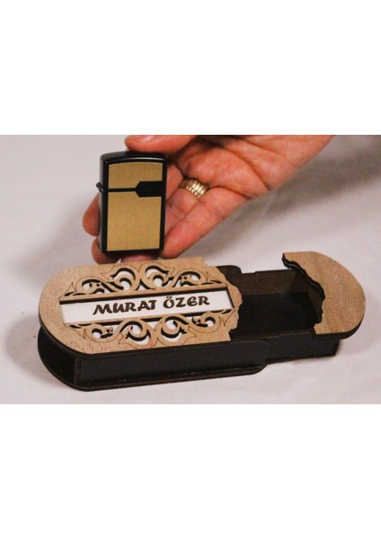 Çakmak Kişiye Özel Isim Yazılı ve Mdf Tasarım Kutulu NO:100