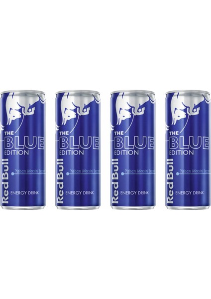 Red Bull Blue Edition Yaban Mersini Enerji Içeceği 250 ml x 4 Adet