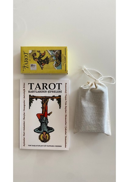 Tarot Öğrenme Seti Klasik Deste, Rehber Kitap, Saklama Kesesi