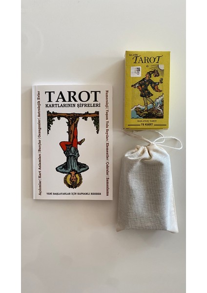 Tarot Öğrenme Seti Klasik Deste, Rehber Kitap, Saklama Kesesi