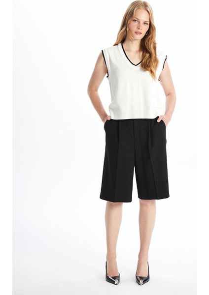 Kadın Loose Fit Düz Şort