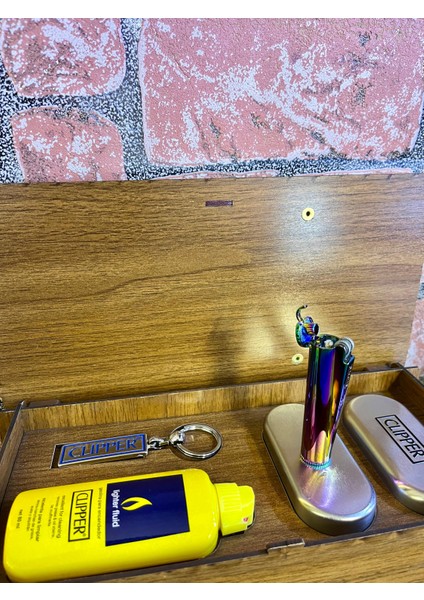 Orijinal Özel Ahşap Kutulu Benzinli Çakmak Seti