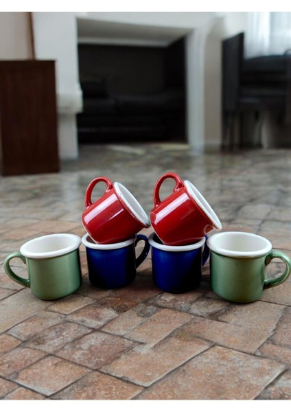 Qtahya Home Mug Türk Kahve Fincanı 6 Parça Porselen