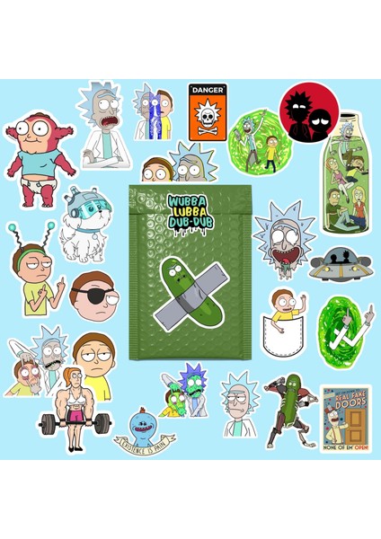 Rick And Morty Sticker Paketi/bullet Journal Defter Çıkartma Ajanda Laptop Etiket