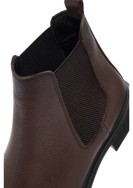Erkek Kahverengi Deri Casual Chelsea Bot 24WFD7540FT