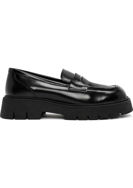 Kadın Siyah Maskülen Loafer 24WFD141722