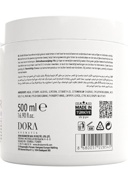 Saç Kremi Turuncu Karşıtı Saçları Koruyan Mor Saç Bakım Kremi 500ML fırsatları