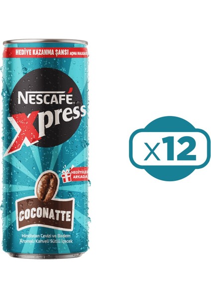 Xpress Coconatte Soğuk Kahve 250ML x 12 Adet
