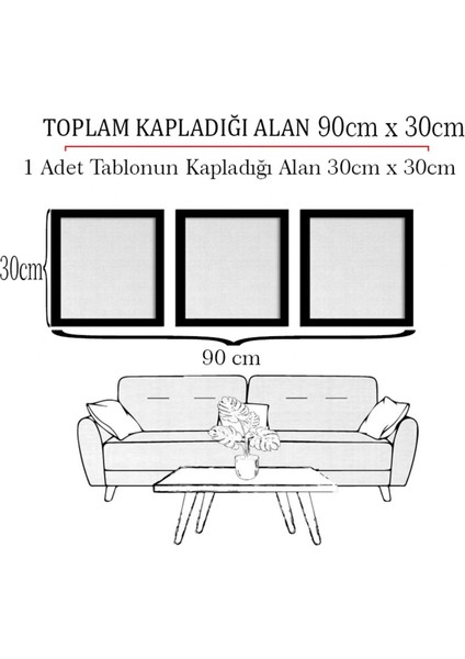 Seramik Motifli Tablo Türk-Çin Seramik Sanatı Sentezli Mavi Tema Kalın Çerçeve 3'Lü Tablo Seti Gümüş