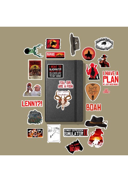 Rdr Red Dead Redemption Sticker Paketi/ Bullet Journal Defter Çıkartma Ajanda Laptop Etiket