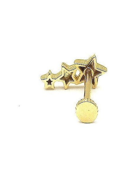 Kuyruklu Yıldız Tragus 14 Ayar Altın Küpe modelleri