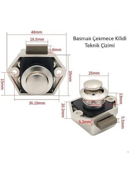 Karavan, Yat, Tekne, Bas Aç Kilitli Dolap, Çekmece Kulbu