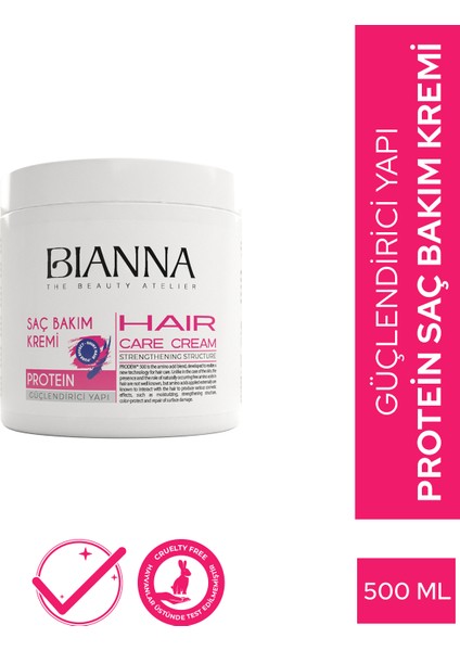 Saç Kremi Proteinli Güçlendirici ve Onarıcı Saç Bakım Kremi - 500ML