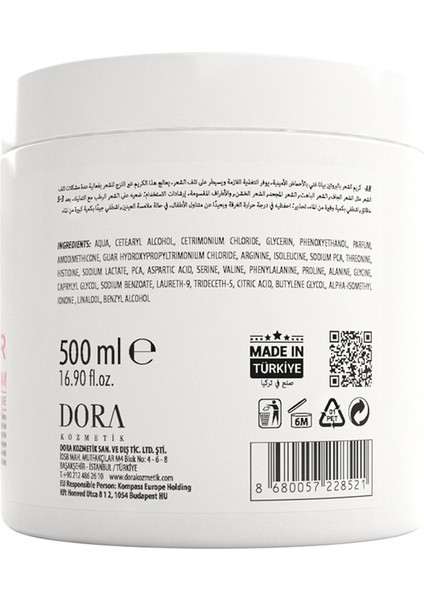 Saç Kremi Proteinli Güçlendirici ve Onarıcı Saç Bakım Kremi - 500ML fırsatları