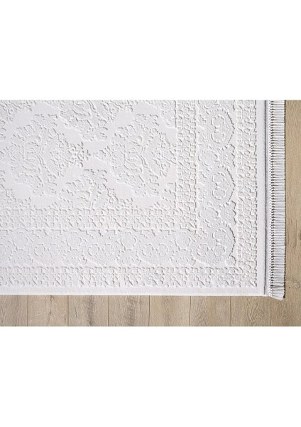 Vanessa 06151c Krem Retro Motifli Yün Halı modelleri