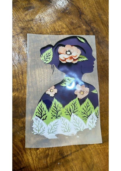 Ütü Ile Yapışan Çiçekli Kız Arma Tişört Kot Kumaş Baskı 24X15 cm fiyatları