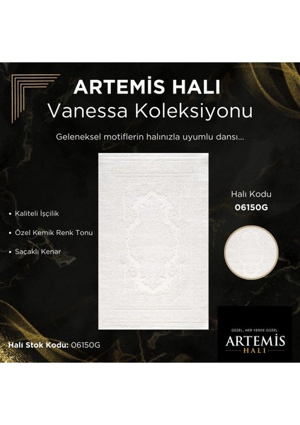 Vanessa 06150g Krem Klasik Motifli Yün Halı fiyatları
