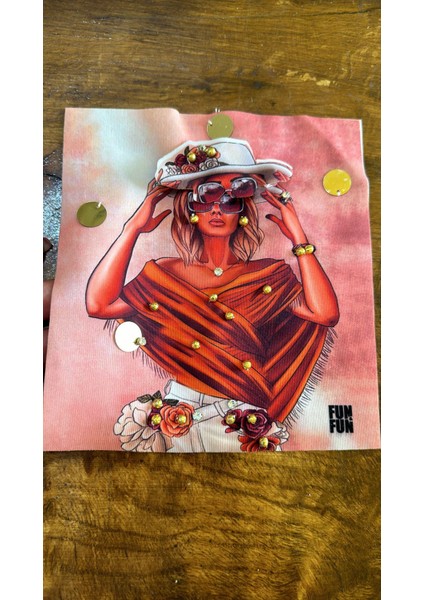3 Boyutlu Zirkon Taşlı Boncuklu Kız Arma Dikiş Giyim Aplike 19X17 cm modelleri