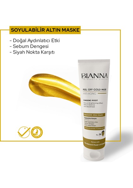 Maske Antiaging Yaşlanma Karşıtı Soyulabilir Maske Ginseng Maske Siyah Nokta Karşıtı - 100 ml