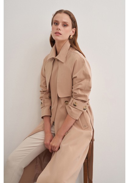 Çift Rüzgarlıklı Kruvaze Trençkot fırsatları