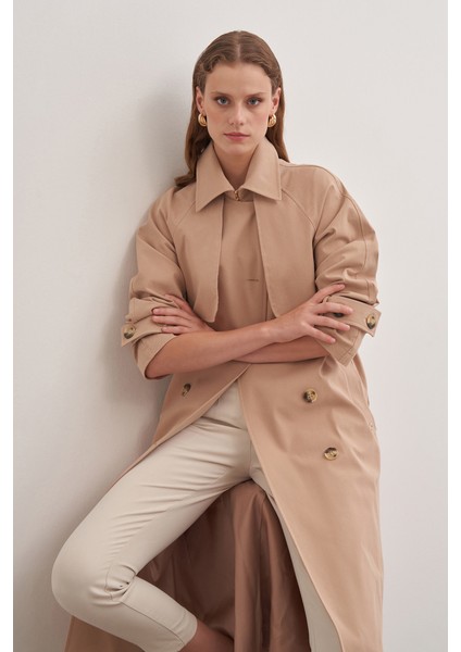 Çift Rüzgarlıklı Kruvaze Trençkot indirimleri